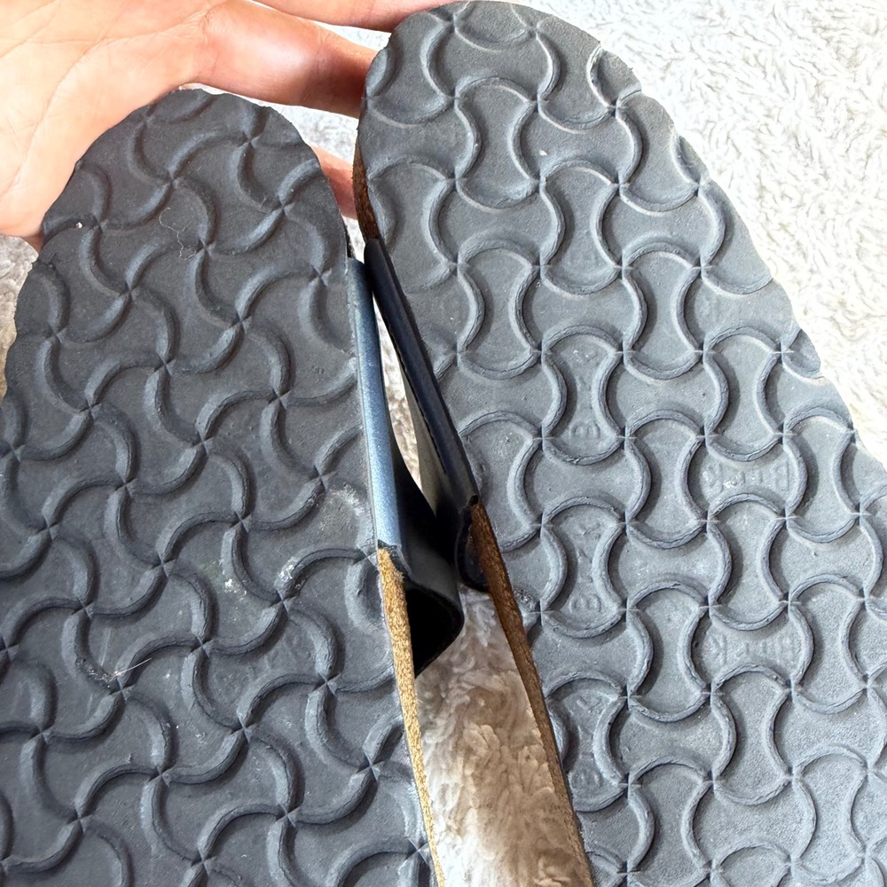 Birkenstock Gizeh Birko-Flor Steel Blue Grey Thong Sandals 38 7 7.5 - Picture 9 of 14
